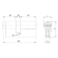 Kale Tuzaklı Sistem Silindir 68 mm Nikel 164 KTB S