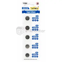 Yuma CR1220 3 V Lityum Düğme Pil