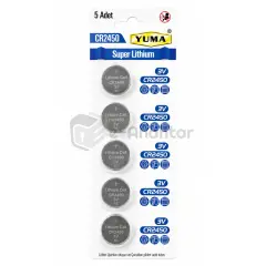 Yuma CR2450 3 V Lityum Düğme Pil