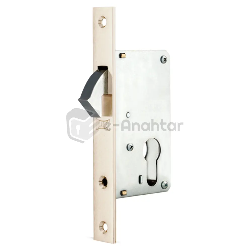 Kale Silindirli Alüminyum Sürme Kapı Kilidi 40 mm Nikel (GNC) – 201