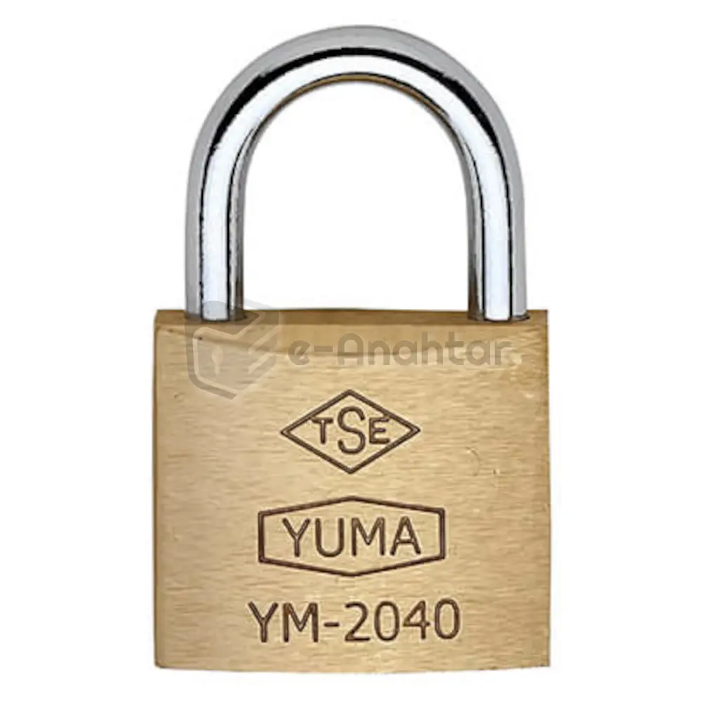 Yuma Pirinç Asma Kilit 40 mm Sarı – 2040