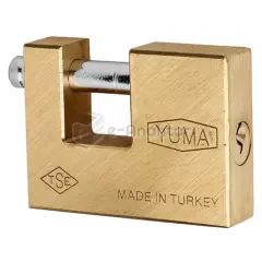 Yuma Kayar Pimli Pirinç Asma Kilit 70 mm Sarı – 3070
