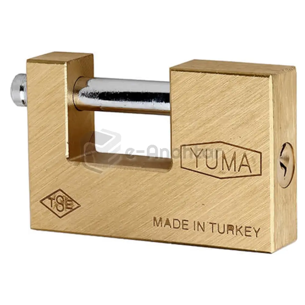 Yuma Kayar Pimli Pirinç Asma Kilit 80 mm Sarı – 3080