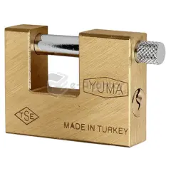 Yuma Kayar Pimli Pirinç Asma Kilit 79 mm Sarı – 3079
