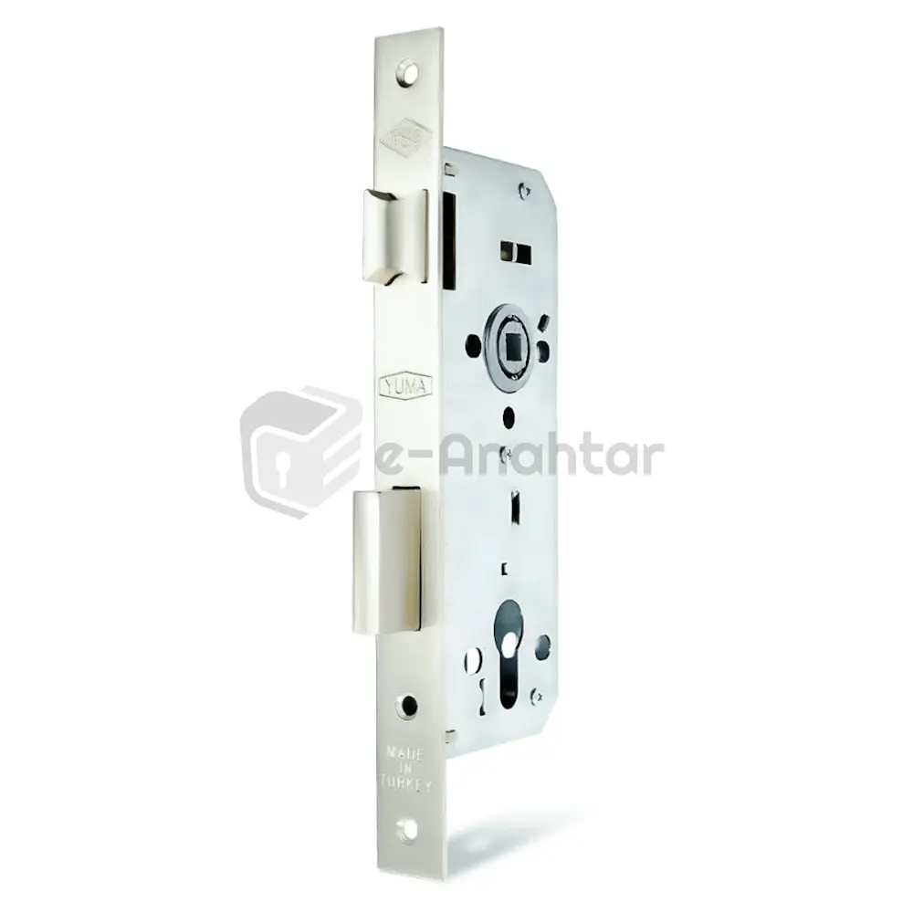 Yuma Silindirli Daire Kapı Kilidi 45 mm Nikel (B68) – 645