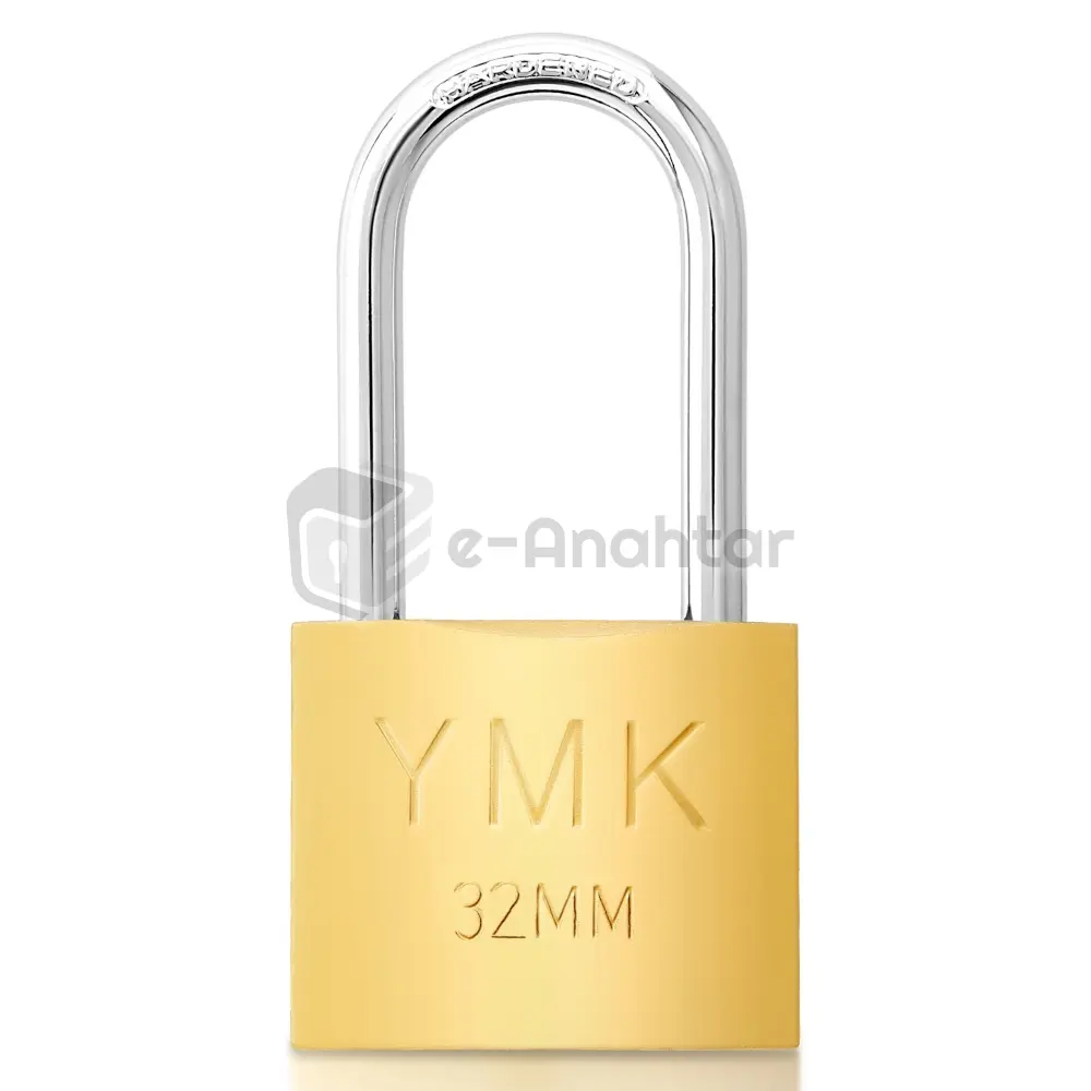 Ymk Uzun Kancalı Döküm Asma Kilit 32 mm Sarı – 1232BL